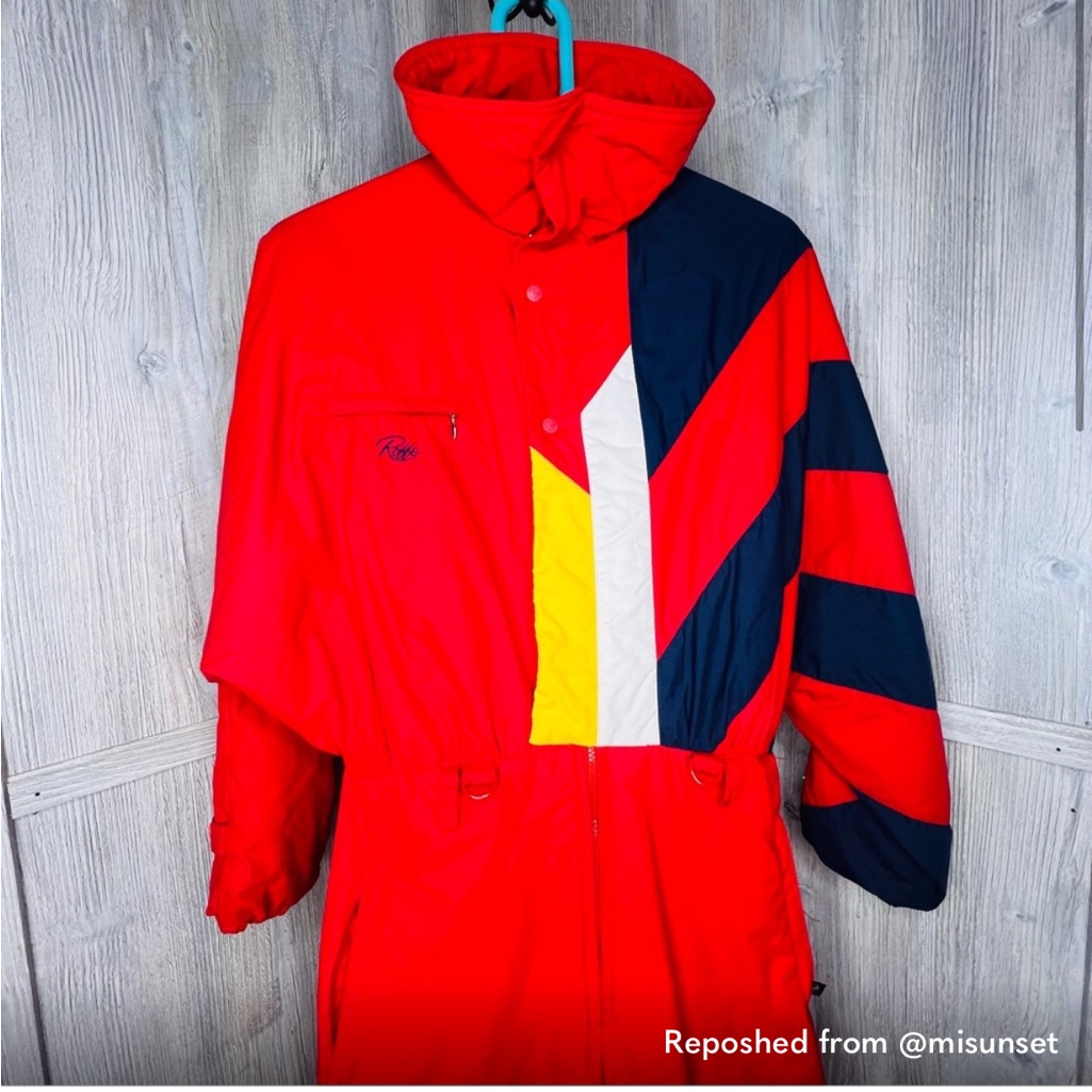 Roffe Red And Blue Ski Jumpsuit